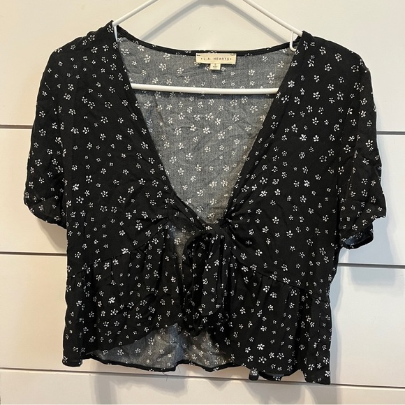 Pacsun LA Hearts Ditsy Floral Tie Top - Picture 2 of 4